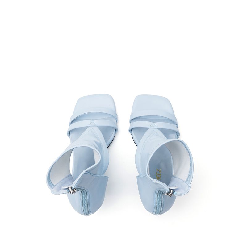 Side Cut-Out Open Toe Heel(Sky Blue)