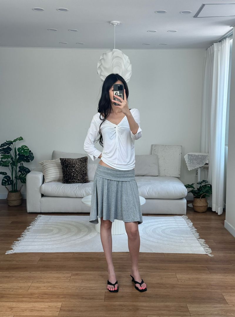 roll mini skirt