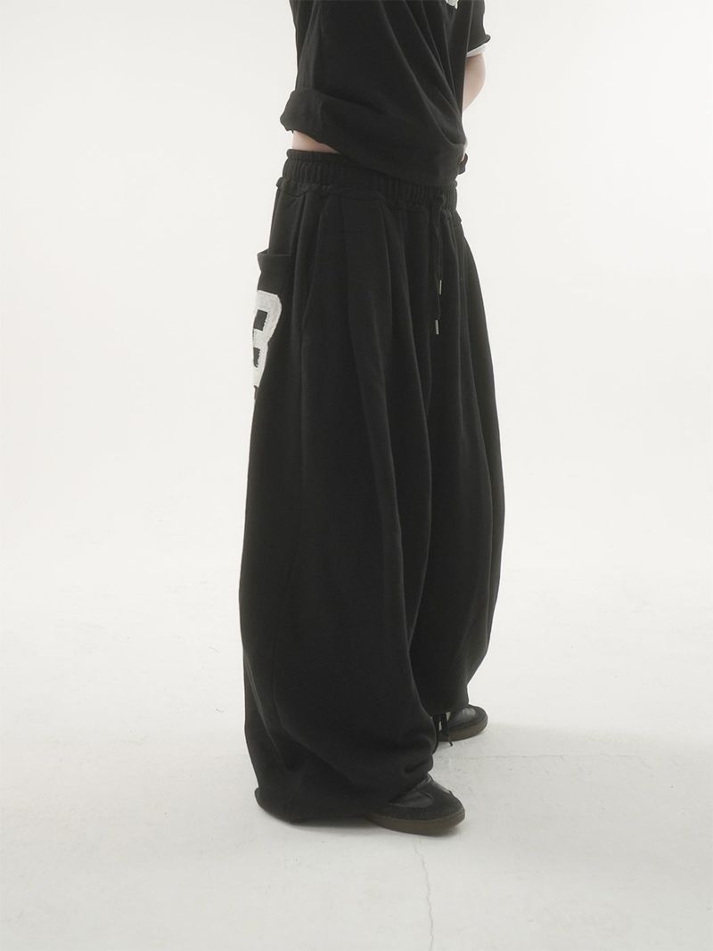 Bold 23embroidery sweat pants -3C