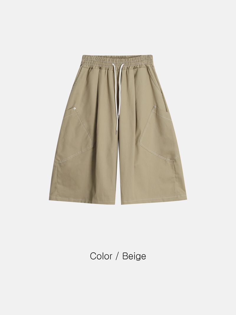 Tommy Diagonal Pocket Stitch Bermuda Pants 4C
