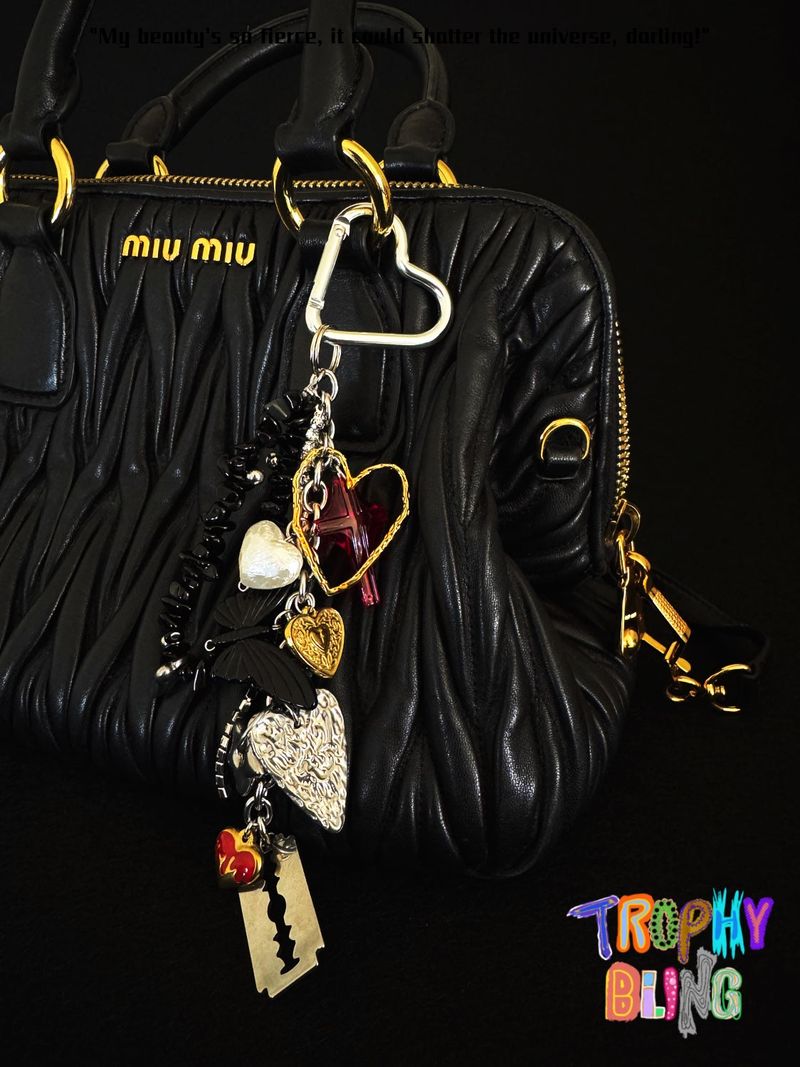 Extremely prosperous red and black bag hanging