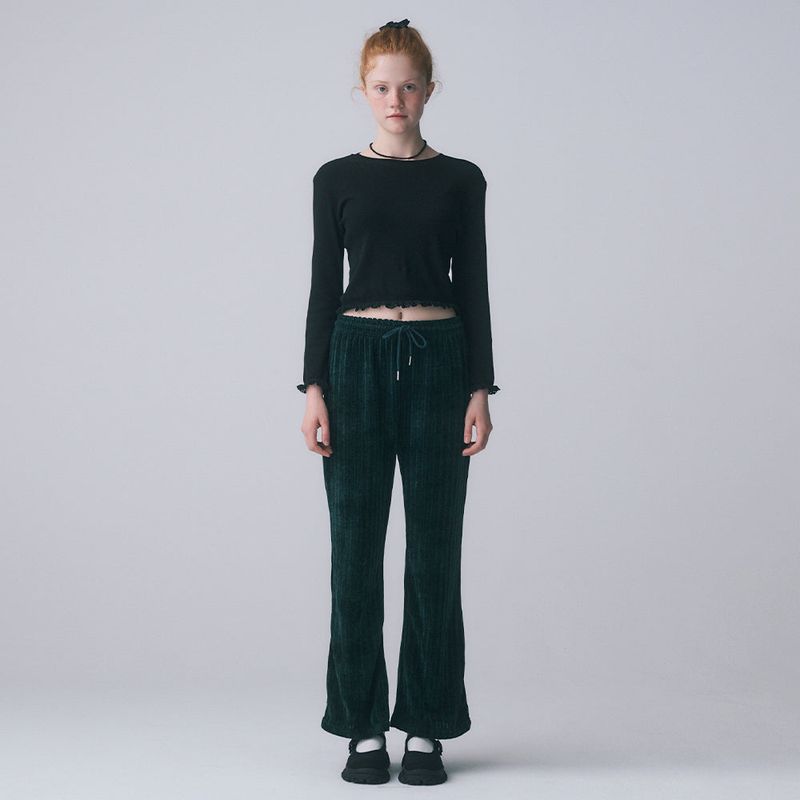 FUN FROM FUN(ファンフロムファン)の「VELOUR BANDING PANTS, GREEN BANANA(Pants)」