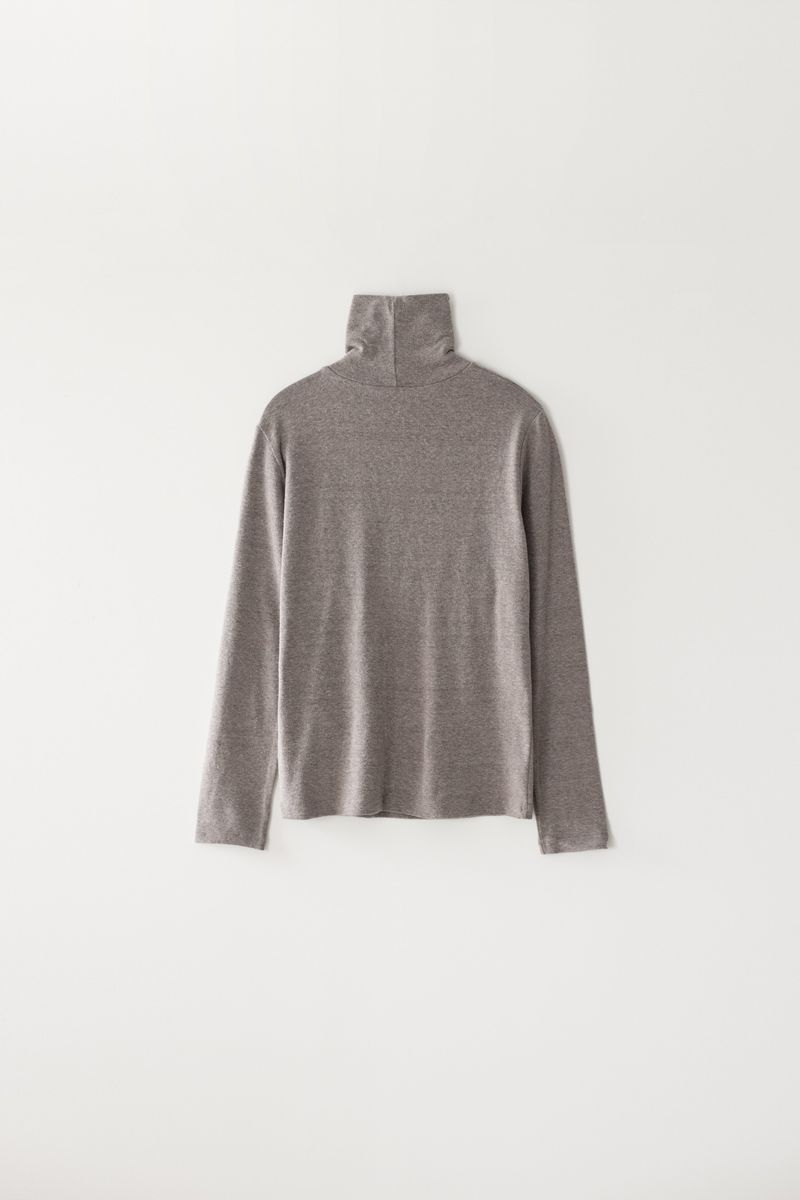 Basic turtle neck T-shirts (Mocha)