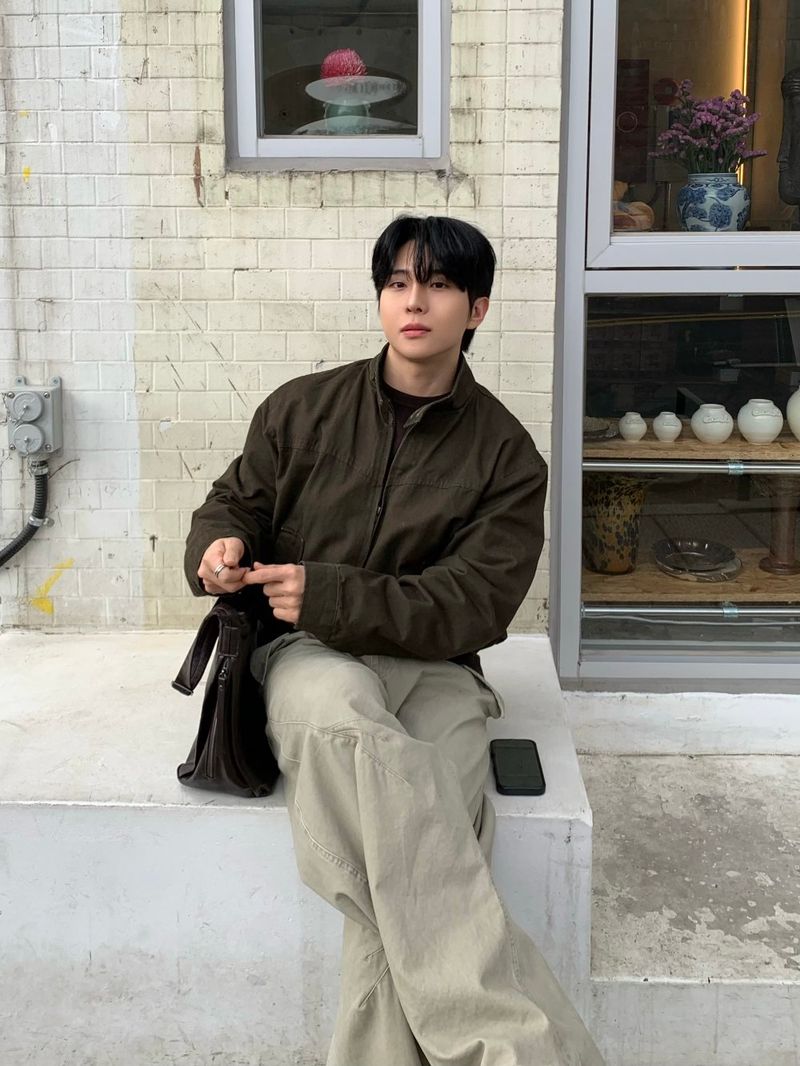 Arthur pin curved pants
