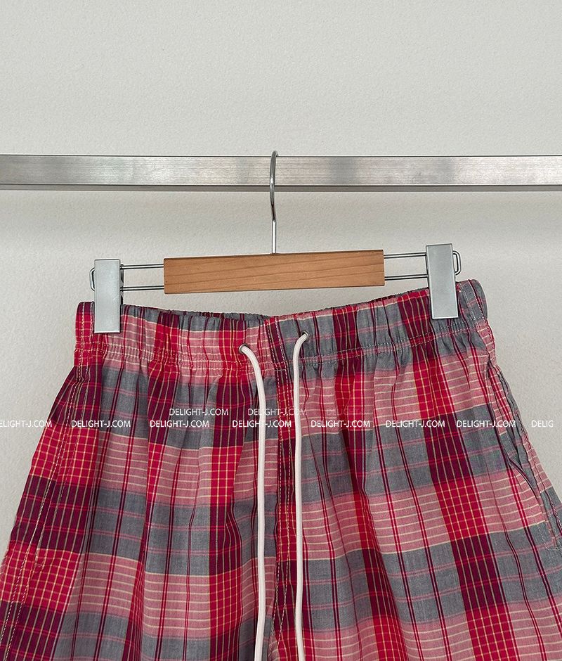 [UNISEX] Patterned Trinkled Short Shorts