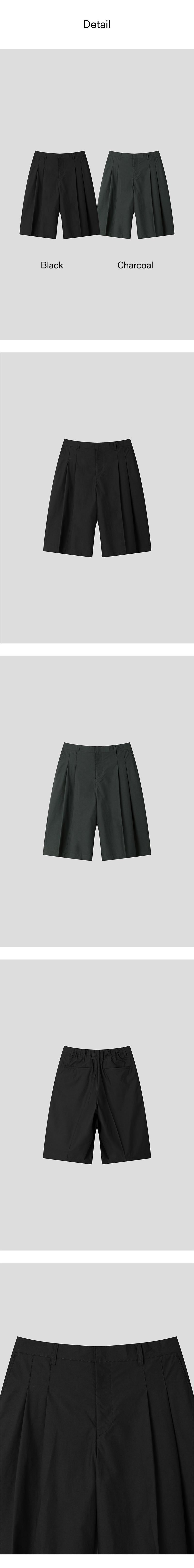 [S/S] Basic half banding short slacks (2color)