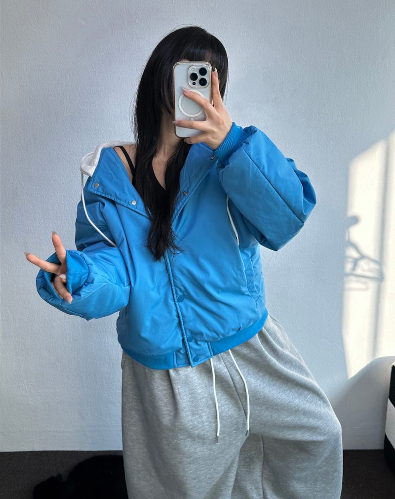 CCORTTI(コルッティ)の「ビビッドカラーセミクロッピードジャンパーパディング🖤💙2カラー(ジャケット/アウター)」