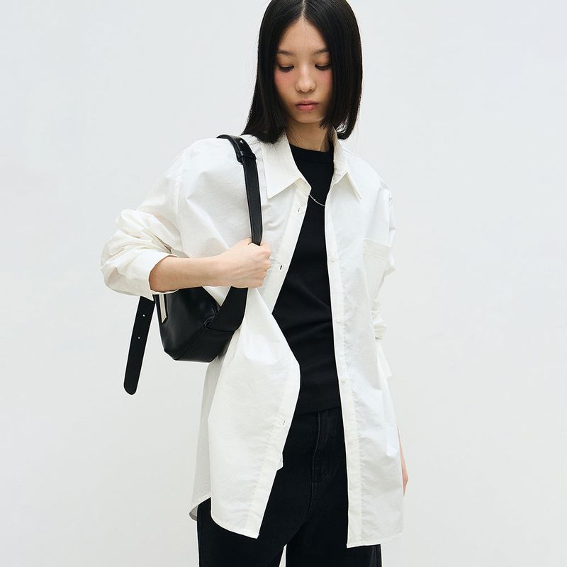 NICK&NICOLE（ニック＆ニコール）の「BLOOMED UNIQUE OVERSIZE SHIRT_WHITE（Tops）」