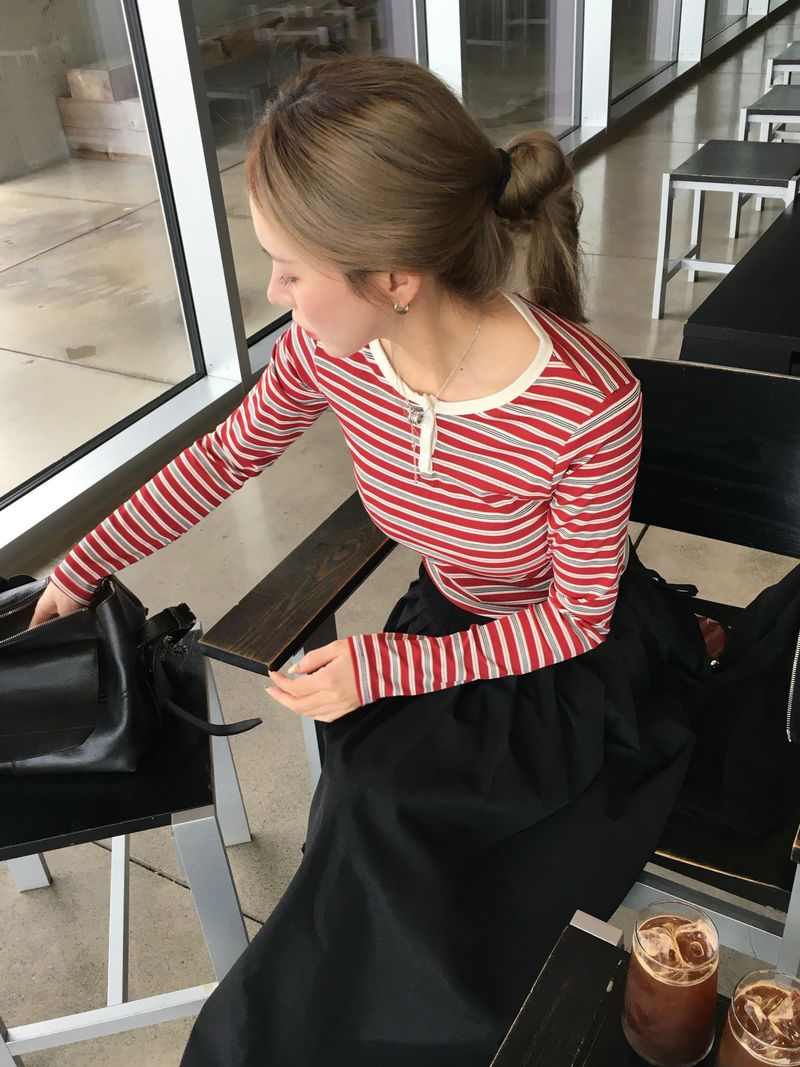 Very Striped Button Long Sleeve (3c)