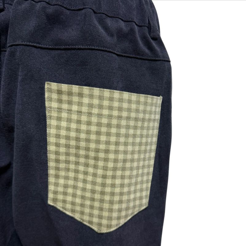 (2color) Check Back Pocket Peach Bootcut Pants