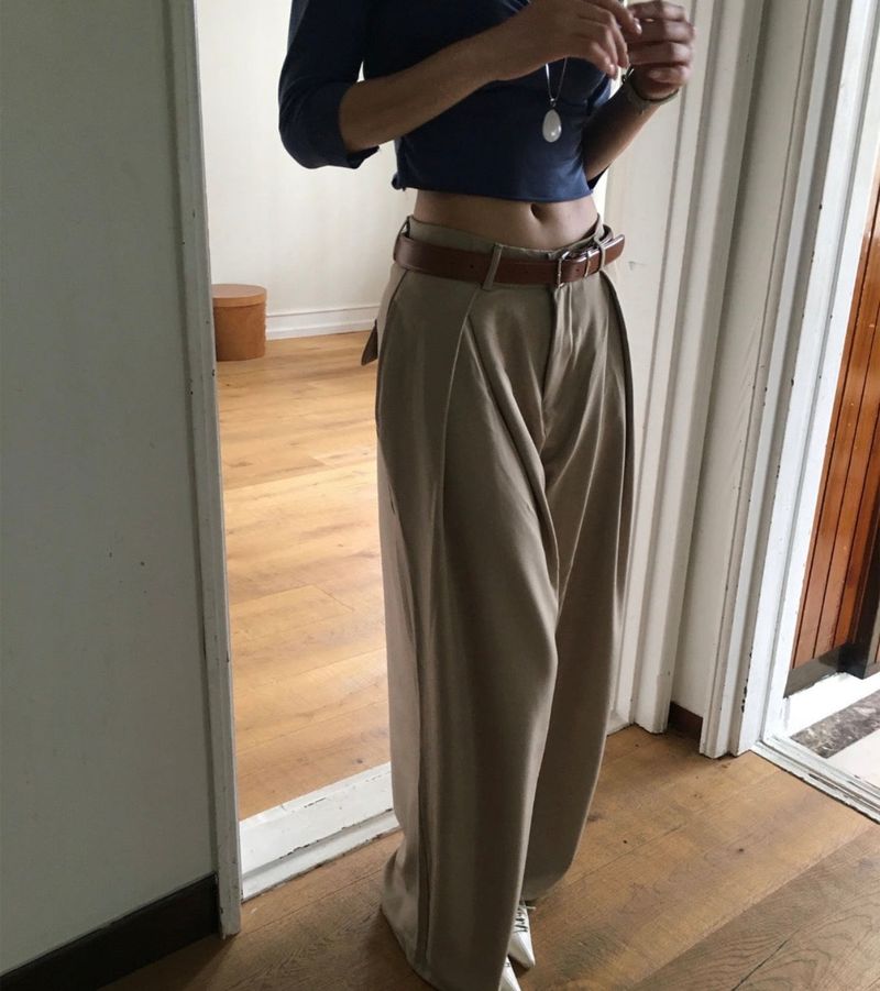 [ workwear ] mush pintuck & autumn wide sl