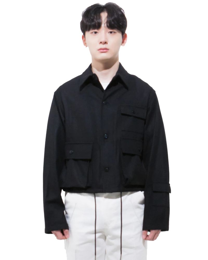MAGNOLIA（マグノリア）の「ウールクロップジャケット-BLACK （送料込）- WooStore（Jackets/Outerwear）」