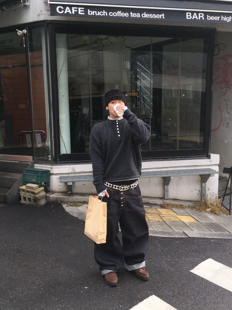 No.1534 P knit string anorak (4color)