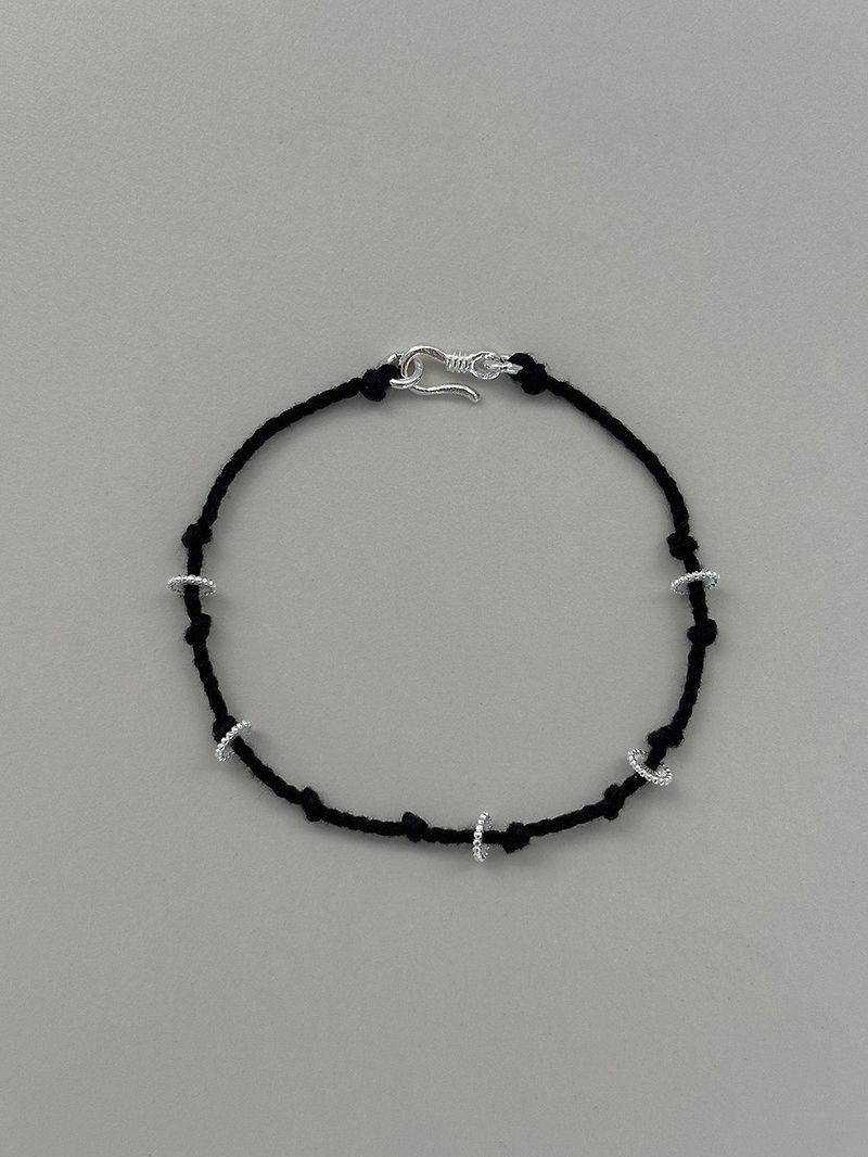 [925silver/Hand made] Flat silver woven bracelet