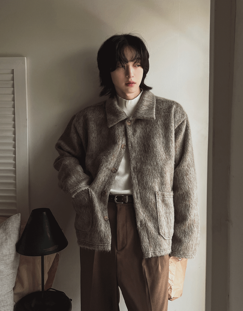 2PLAN（ツープラン）の「ベアモヘアツーポケットジャケット (2 color)（Jackets/Outerwear）」