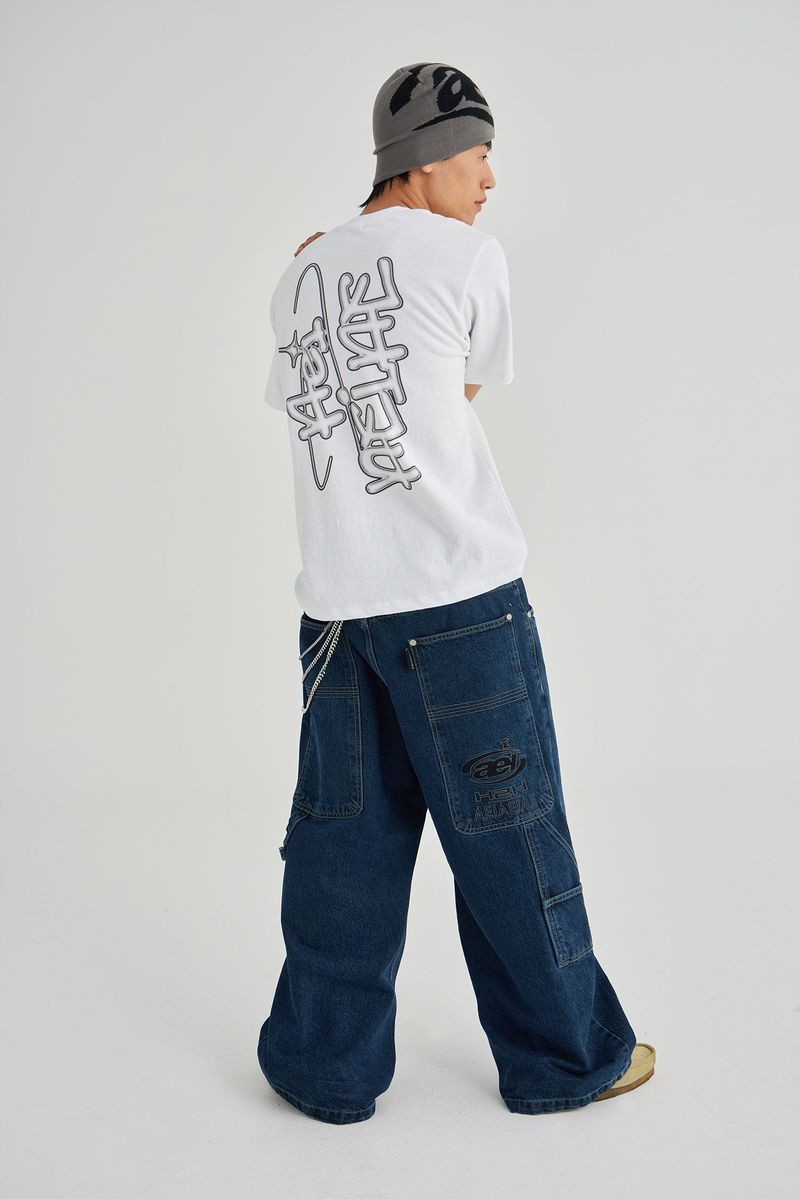 WASHED DENIM PANTS [BLUE]