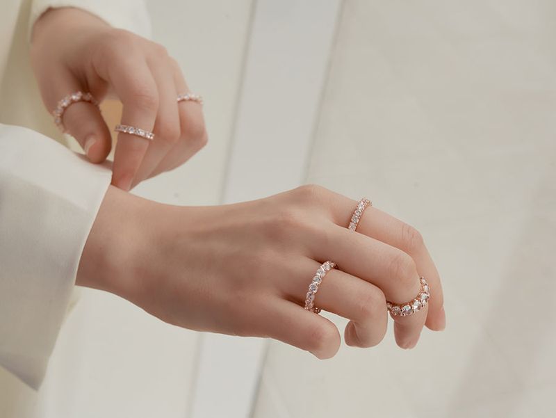 2.5MM Prong Setting Tennis Ring (rosegold)