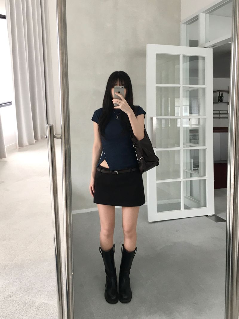 Vine Low-rise Mini Skirt (4 colors)