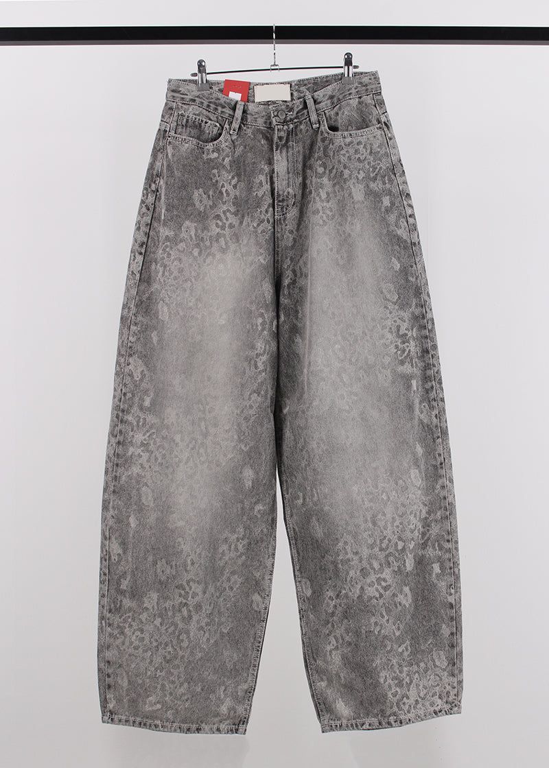 LEOPARD GRAY DENIM
