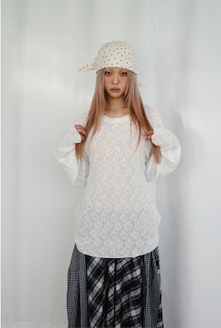 Star Square Scarf (ivory)