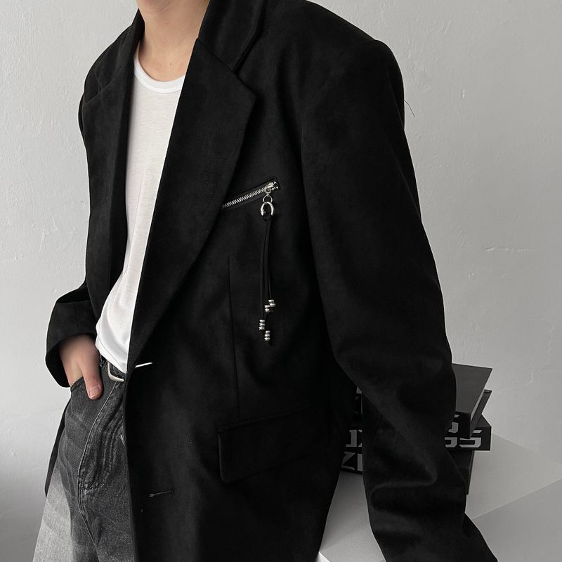 90's Sharoon Suede Zipper Jacket (2 colors)