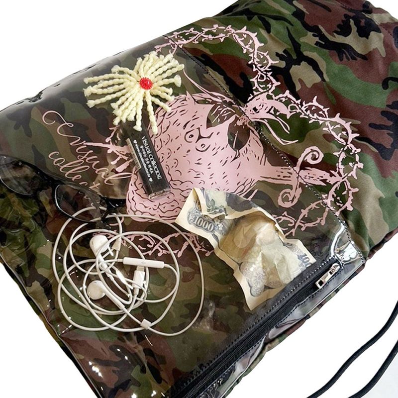 PVC pocket artwork gym sack [Camouflage]