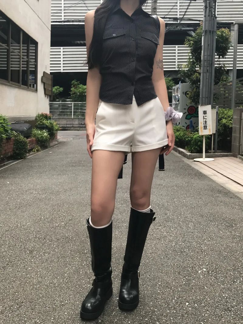 Ditto Roll-Up Half Slacks Shorts