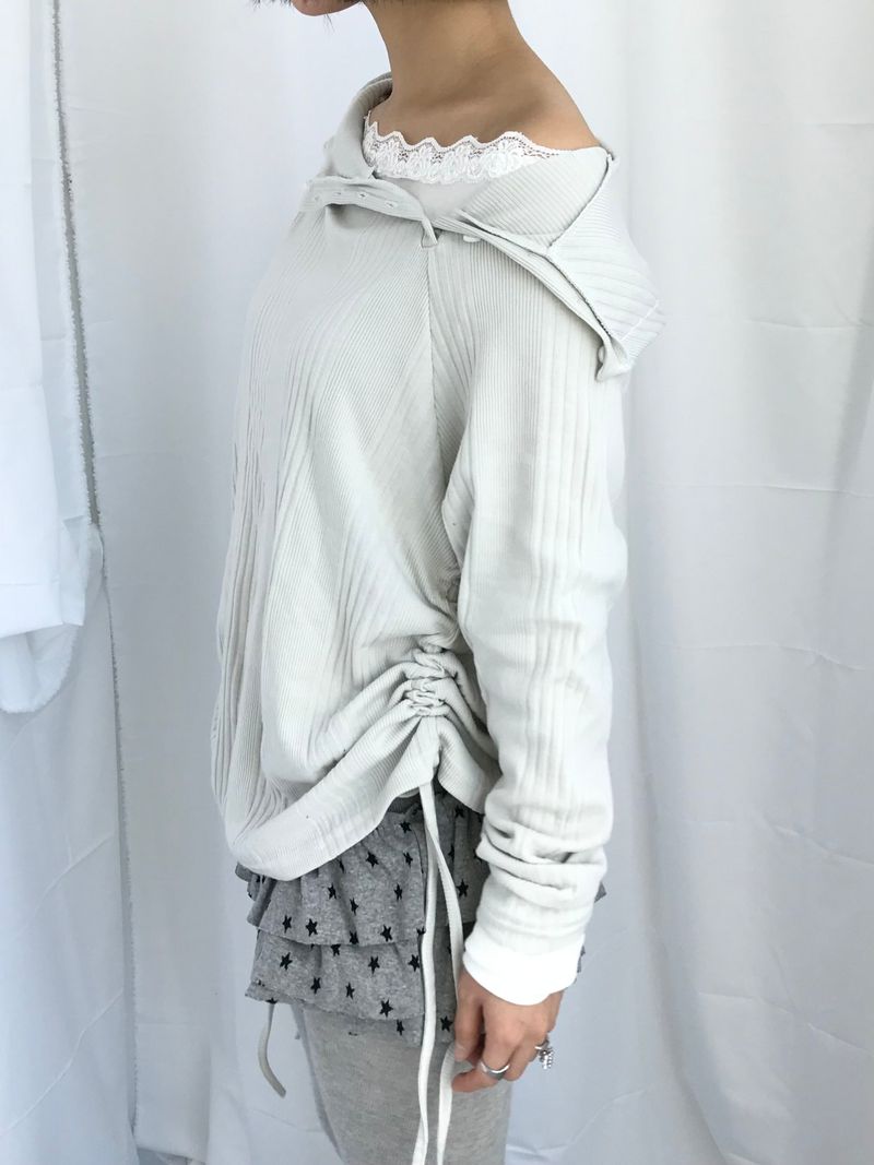 Lenny Shirring High-Neck Knitwear