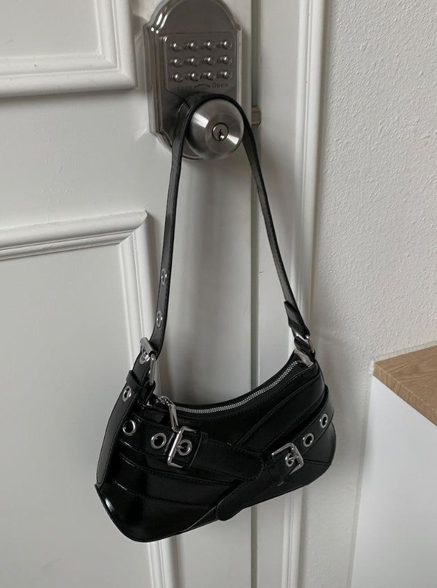 Buckle Leather Eyelet Daily Shoulder Bag