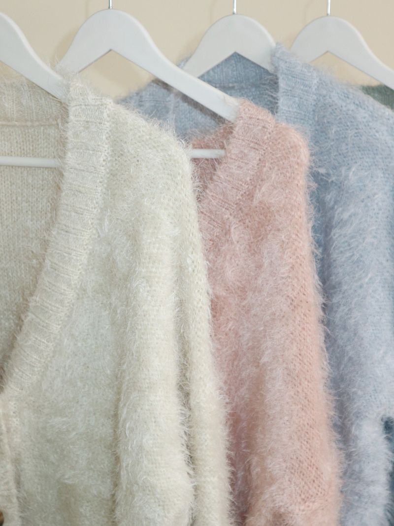 Featheryan Rouge Long Angora Cardigan