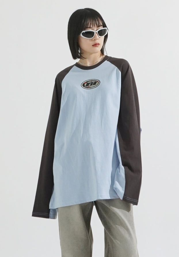 Vintage coloration raglan t-shirt