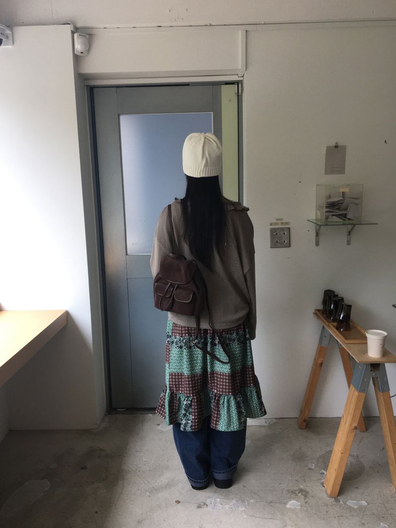 Gentle patchwork skirt (2color)
