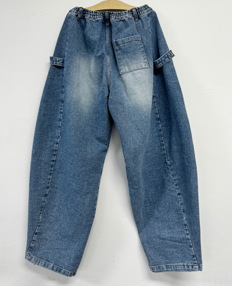 RIVET SNAP BALLOON DENIM🩵🤎🖤 - 3 COLORS, 2 SIZES