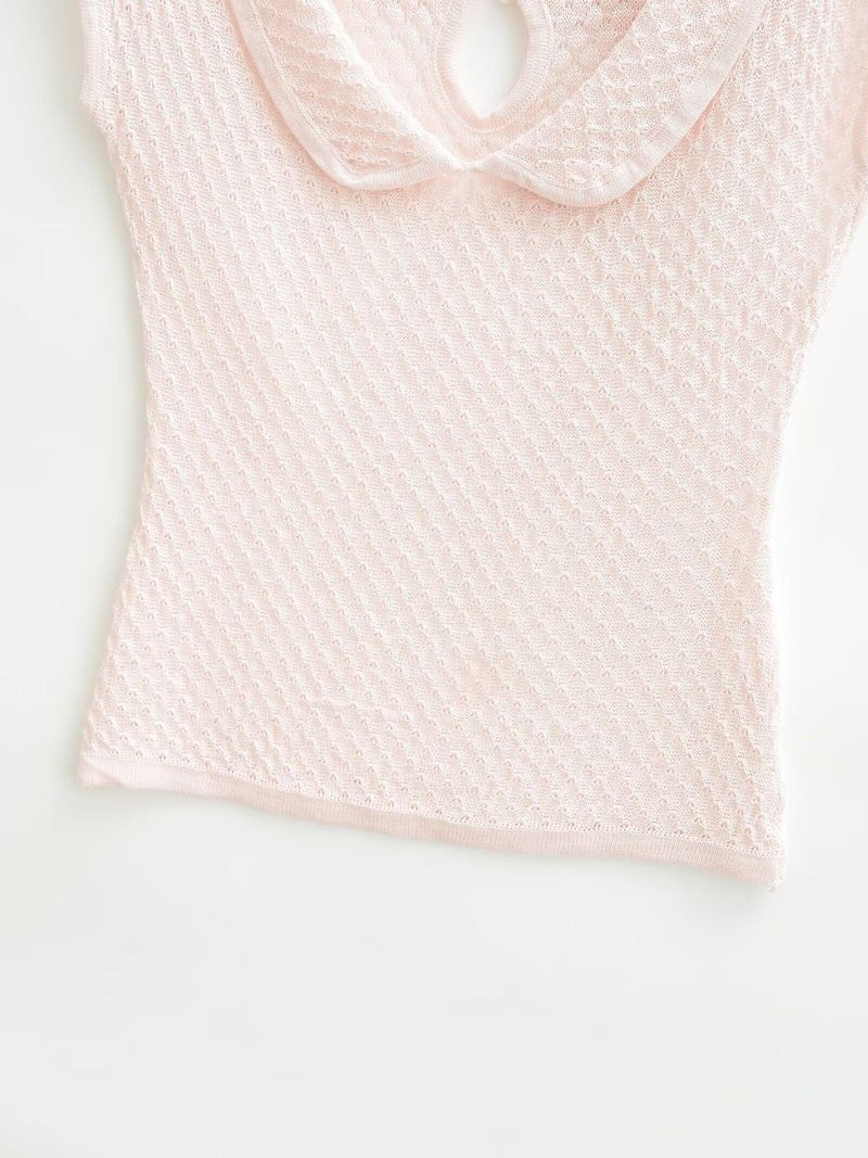 Luelle Eyelet Collar Knit