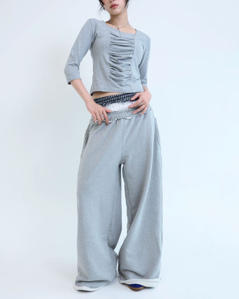 Stud underwear sweatpants - Gray