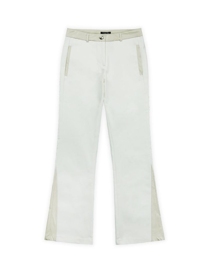 MagoRen SEOUL（マゴレン ソウル）の「Metal Triclipse Leather Mix Bootcut Pants White（Pants）」