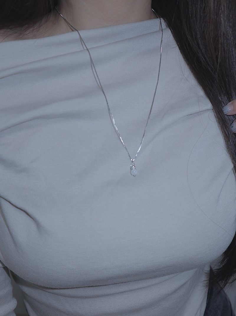 crack crystal drop necklace