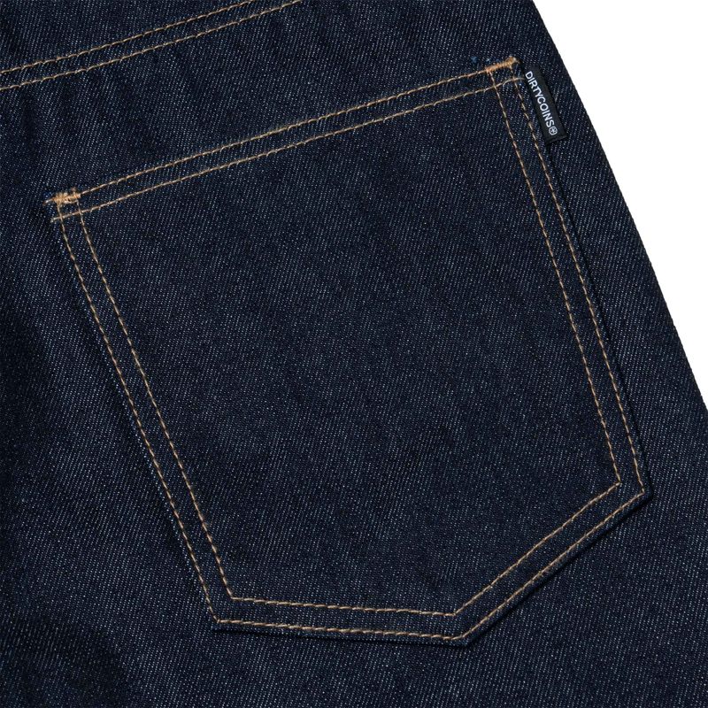 DC x The Rolling Stones Logo Embroidery Raw Denim Pant