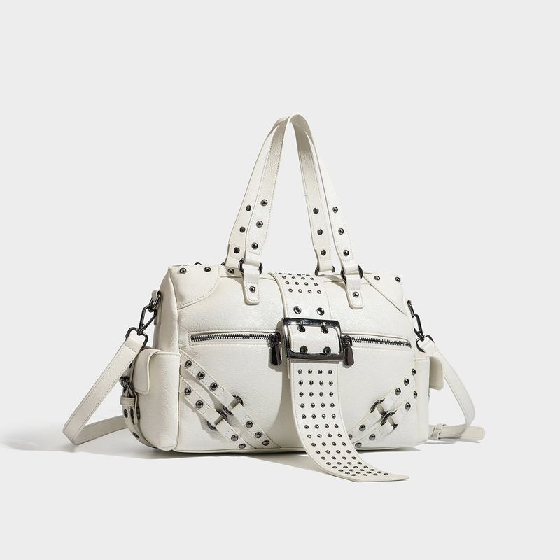 High Quality Stud Buckle Boston Bag