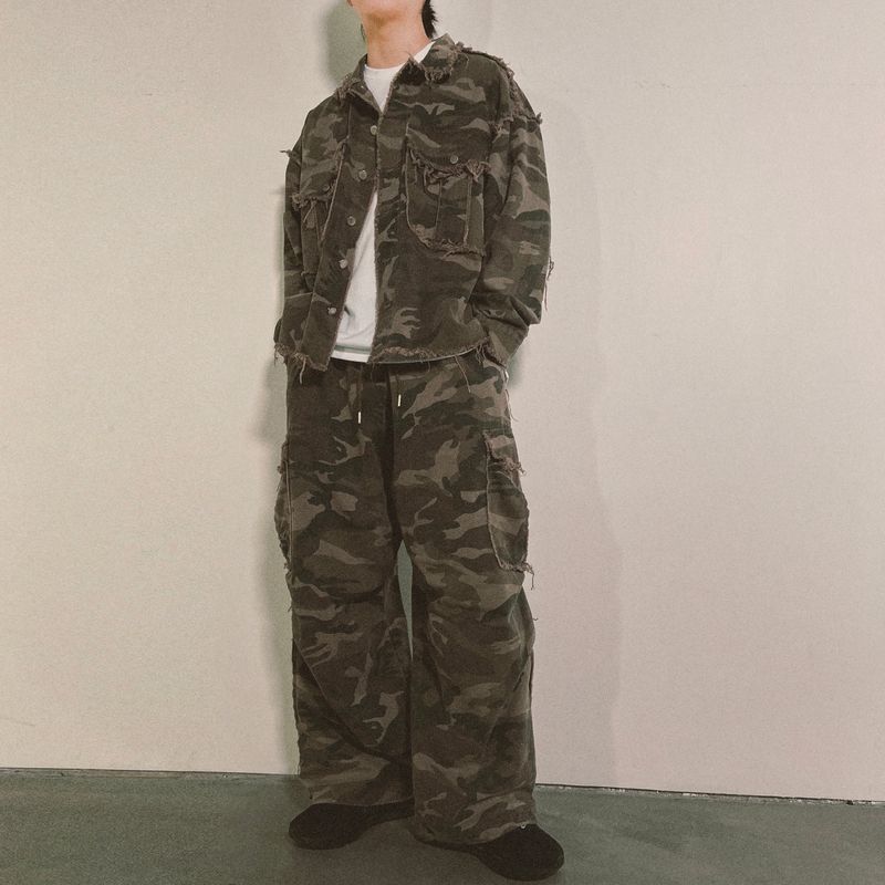 grunge camouflage cargo pants_khaki