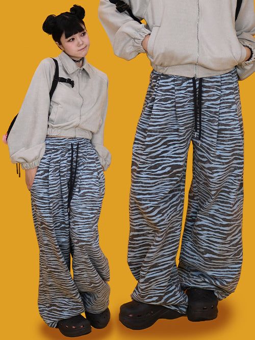 KUO（クーオ）の「zebra banding pants - sky（Pants）」