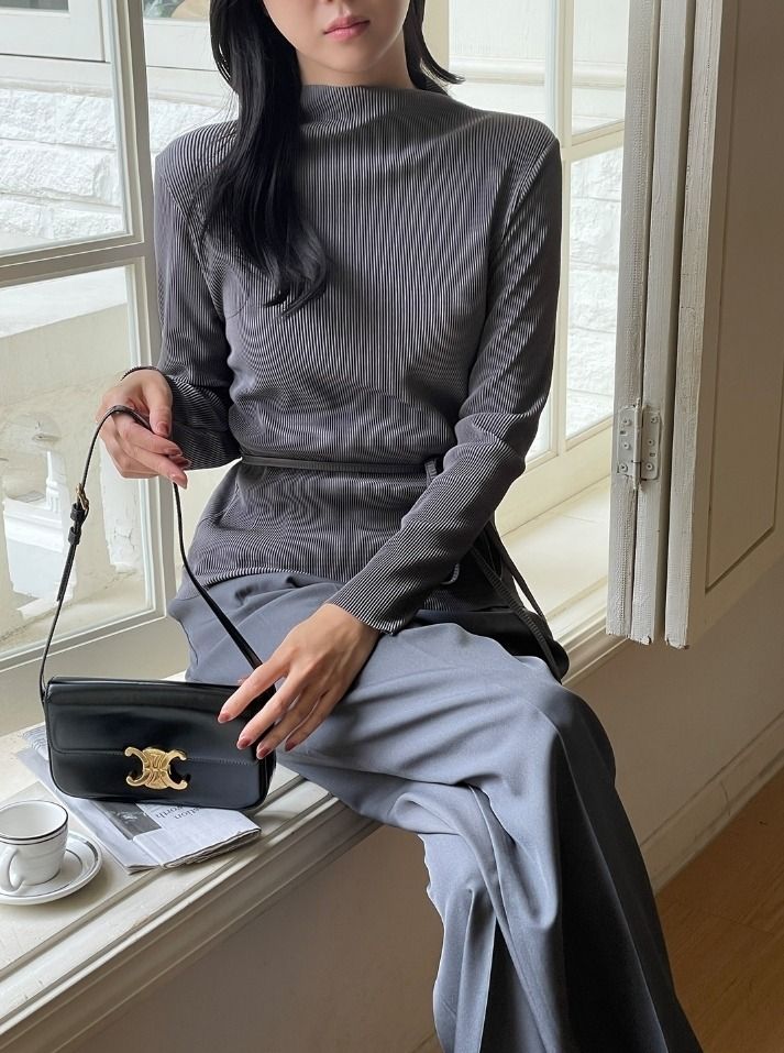 Botel Two Pintuck Wide Slacks