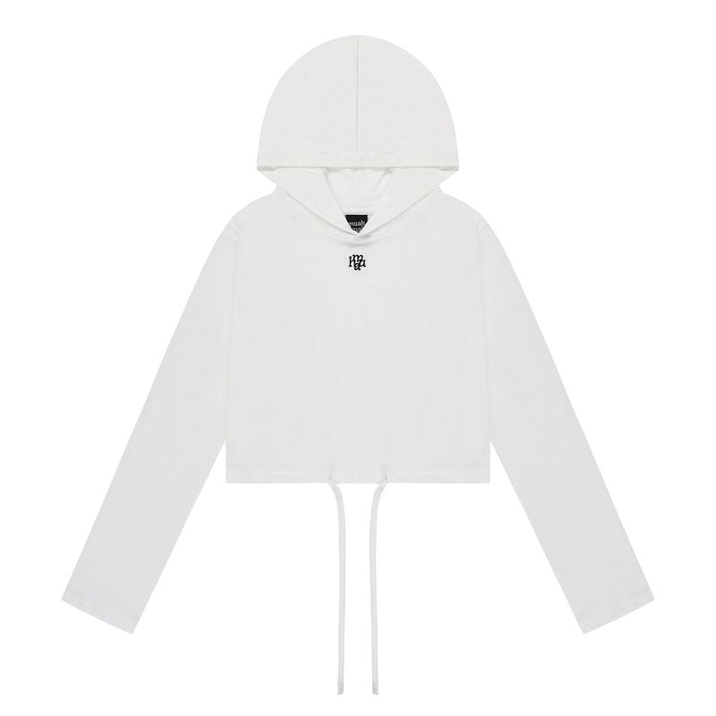 LOGO STITCH STRING HOOD LONG SLEEVE