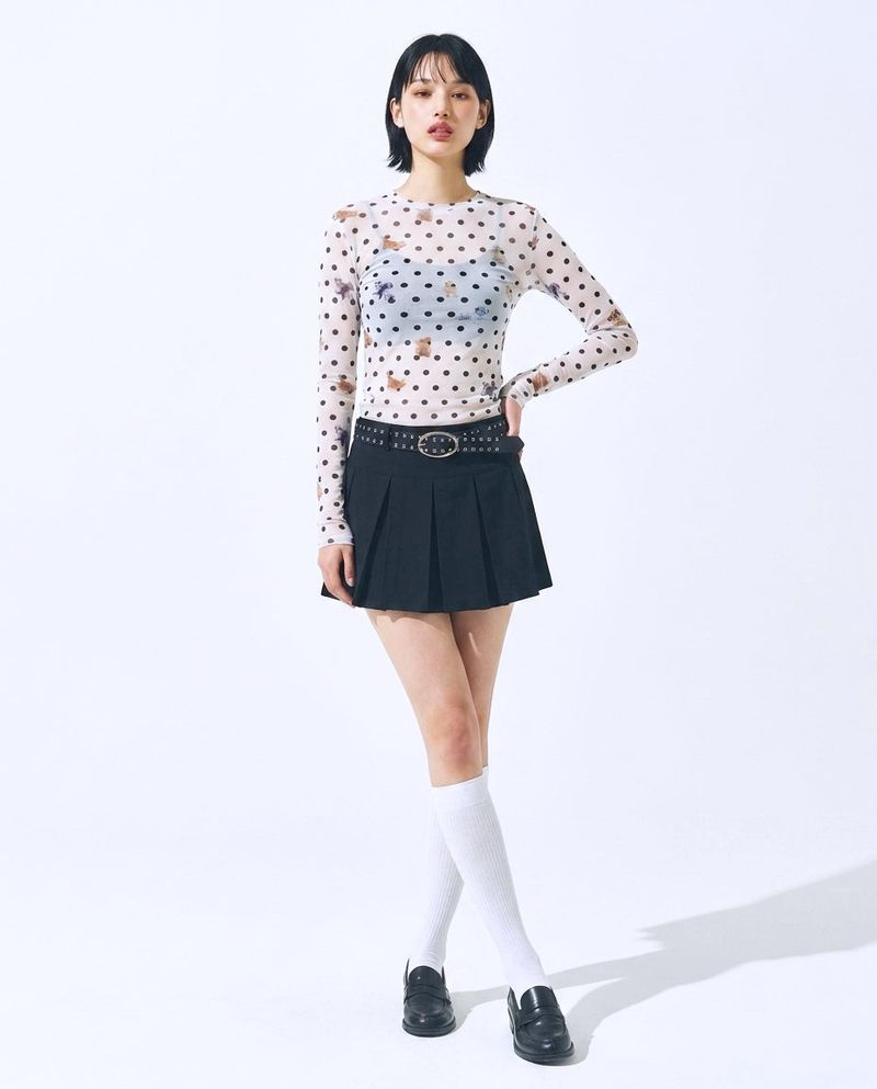 Dot See-Through Animal T-Shirt
