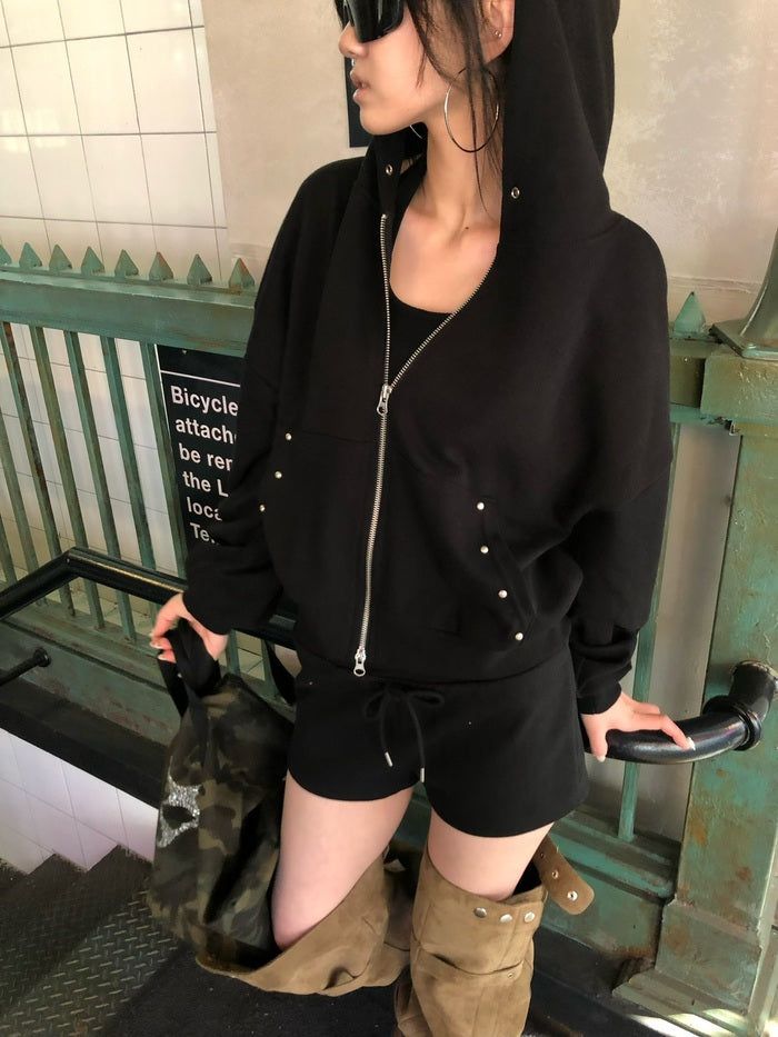 Ring Studded Hoodie