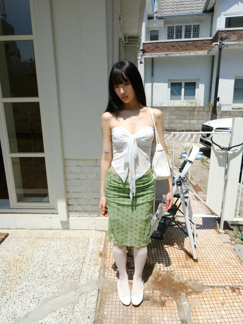 jacquard lace knee socks