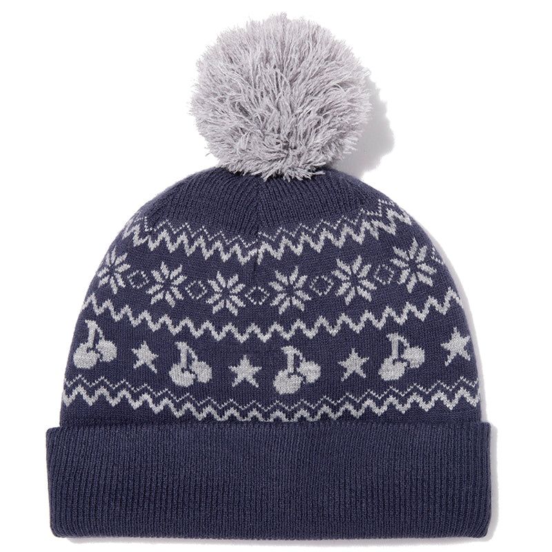 KIRSH（キルシー）の「TROLLS JACQUARD KNIT POMPOM BEANIE - NAVY（Hats）」