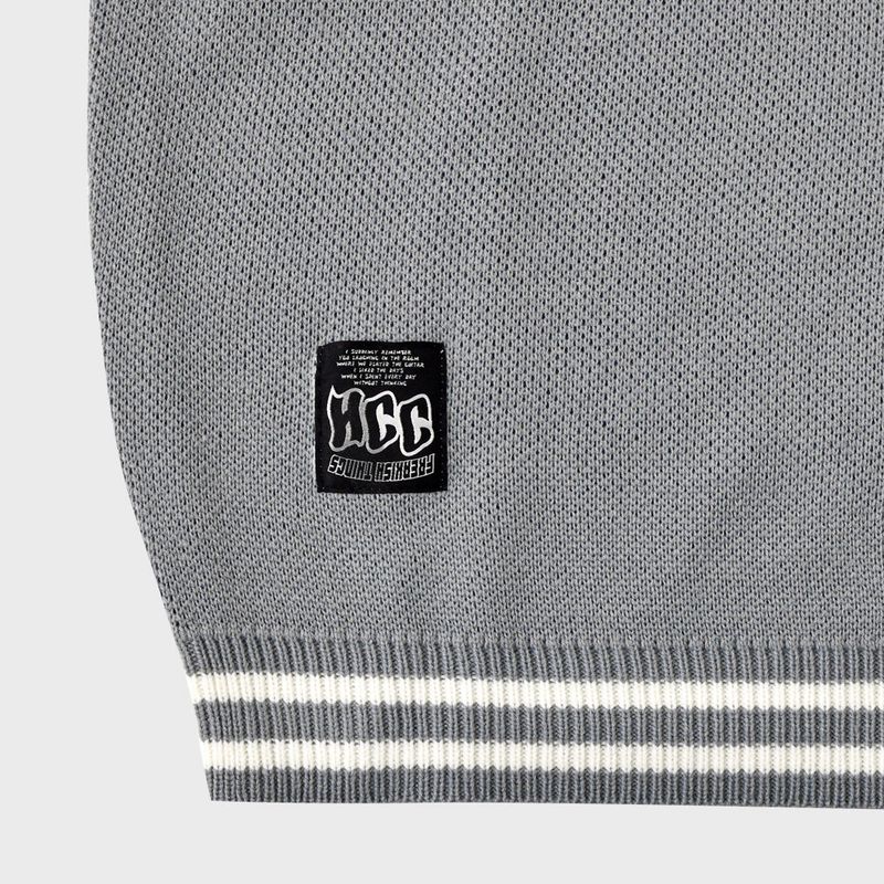 SMILING EYES KNIT SWEATER (GREY)