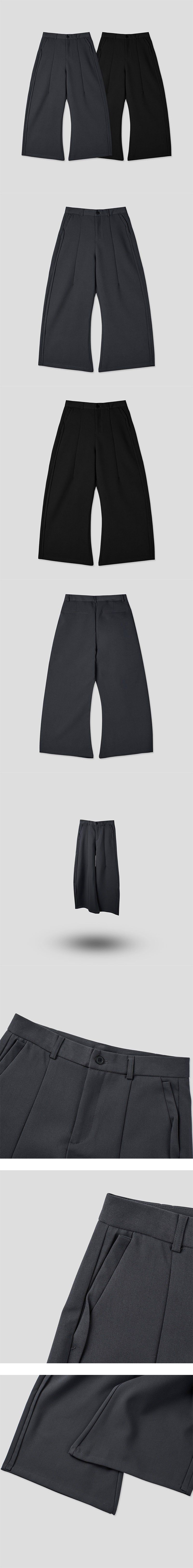  [Unisex] Wide over flare slacks(2color)
