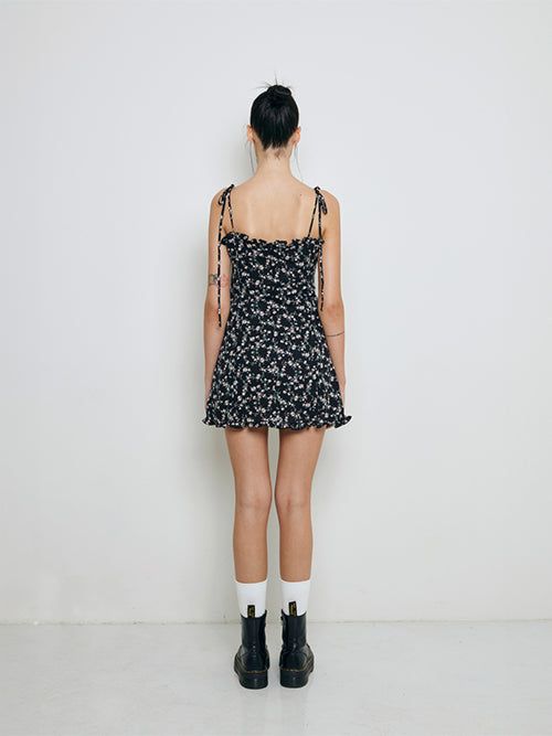 Frill mini dress (flower)